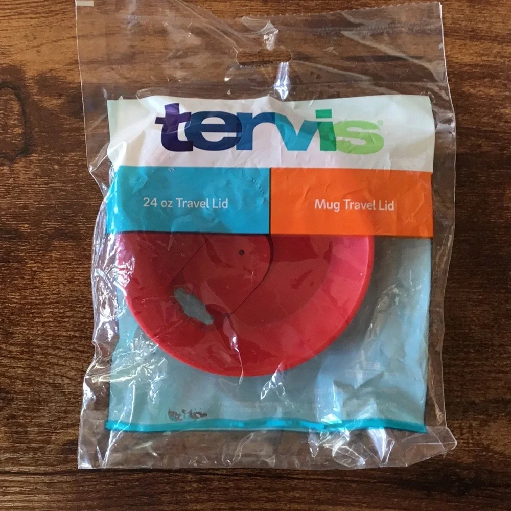 7 TERVIS 24 oz. Travel Lids. 4 Red, 1 Black, 
1 Pink, 1 Navy blue. NEW NWT. - Picture 5 of 5